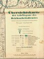 RAD, Übersichtskarte der Arbeutsgaue des Reichsarbeitsdienst, 3. Ausg. Stand Ende 1939, 1: 1.000.000, ca. 102 x 135 cm, gebraucht