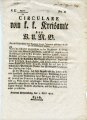 Österreich-Ungarn 1814 "Circulare vom K.K. Kreisamte": Suche nach einem Betrüger in der Offiziersuniform des "Regiment Bianchi Infanterie", Korneuburg/Österreich, ca. DIN A4, gebraucht