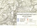 1. Weltkrieg Westfront, Karte "Der Handstreich gegen Lüttich am 3. - 7. August 1914 ", 1:30.000, 111 x 85 cm, gebraucht