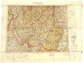 Westmark/Gau Saarpfalz, Karte "K 50 Trier", Sonderausgabe "Nur für den Dienstgebrauch!", 1.5.1940, 1:300.000, 51 x 64 cm, gebraucht