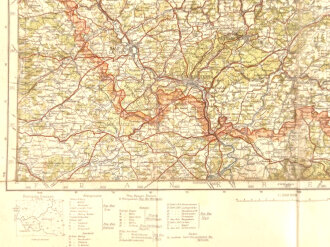 Westmark/Gau Saarpfalz, Karte "K 50 Trier", Sonderausgabe "Nur für den Dienstgebrauch!", 1.5.1940, 1:300.000, 51 x 64 cm, gebraucht