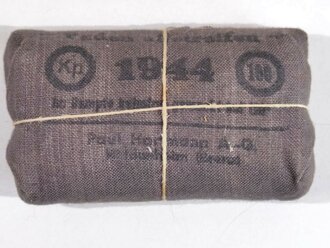 Verbandpäckchen Wehrmacht für die Tasche in der Feldbluse bzw. den Verbandkasten. Kleines Modell datiert b1944