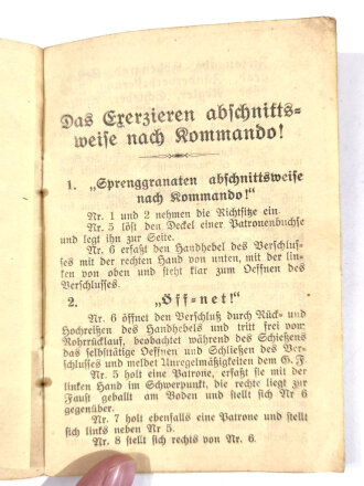 Frühe Wehrmacht "Exerziervorschrift für die 8,8 cm Flak", Kontroll No. 136, gebraucht