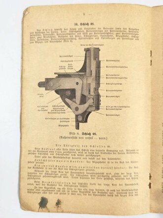 Reichswehr oder frühe Wehrmacht "Das Maschinengewehr 08", Ergänzungsheft zum Reibert, 16 Seiten, ohne Jahr, DIN A5, gebraucht