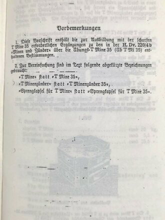 REPRODUKION, D514/2, "Minen und Zünder - Teil 2: T Mine 35", ohne Seitenzahl und Herausgeber, DIN A5, ungebraucht