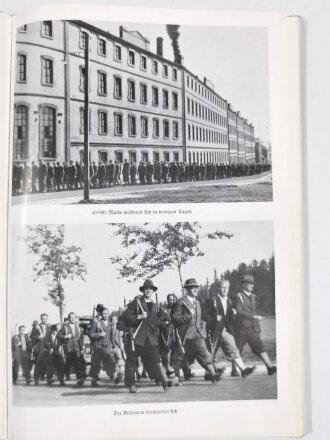 Sudetendeutsches Hilfswerk "Von der SDP zur NSDAP - Ein dokumentarischer Bildbericht", hrsg. v. Franz Höller (Gaupropagandaleiter Sudetenland), ohne Seitenzahl, 1939, 26,5 x 18,5 cm, gebraucht, Stockflecken