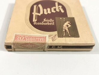Pack "Puck" Zigarren, leer Packung , Steuerbanderole mit Hakenkreuz