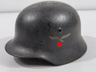 Luftwaffe, Stahlhelm Modell 1940. In allen Teilen originales und zusammengehöriges Stück