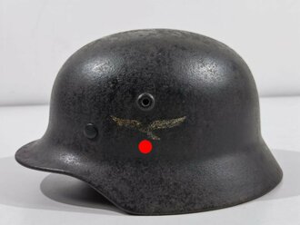 Luftwaffe, Stahlhelm Modell 1940. In allen Teilen originales und zusammengehöriges Stück