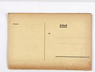 Feldpost Heft "Stammesgeschichte der Menscheit", 79 Seiten, ungelaufen, 1940, 13,5 x 20 cm, gebraucht