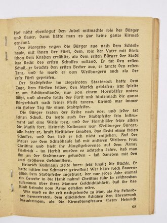 Feldpost Heft "Die bunten Hefte für unsere Soldaten 108: "Der Stadtpfeiffer", 48 Seiten, ungelaufen,1943, 11,5  x 15 cm, gebraucht