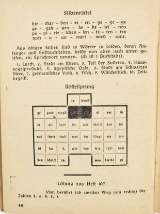 Feldpost Heft "Die bunten Hefte für unsere Soldaten 108: "Der Stadtpfeiffer", 48 Seiten, ungelaufen,1943, 11,5  x 15 cm, gebraucht