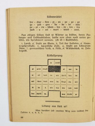 Feldpost Heft "Die bunten Hefte für unsere Soldaten 108: "Der Stadtpfeiffer", 48 Seiten, ungelaufen,1943, 11,5  x 15 cm, gebraucht