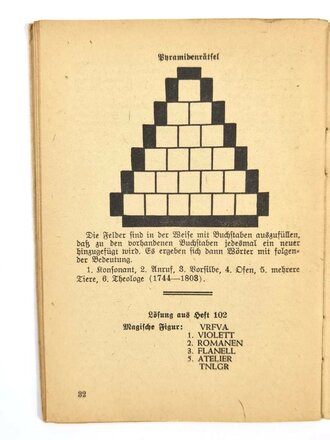 Feldpost Heft "Die bunten Hefte für unsere Soldaten 103: "Flucht aus Kurland", 48 Seiten, ungelaufen,1944, 11,5  x 15 cm, gebraucht