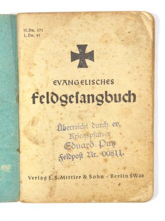 "Evangelisches Feldgesangbuch", 1940er? ,...