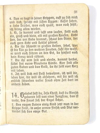 "Evangelisches Feldgesangbuch", 1940er? , "Überreicht durch den Kriegspfarrer Eduard Putz, Berlin" 95 Seiten, Mittler/Berlin, 10,5 x 7,5 cm, gebraucht