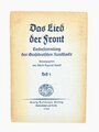 "Das Lied der Front - Liedersammlung des Großdeutschen Rundfunks", hrsg. v. Alfred-Ingemar Berndt, Heft 3, 1940, 88 Seiten, 13 x 19 cm, gebraucht, Titelblatt lose