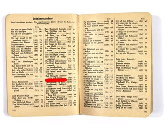 "Morgen marschieren wir - Liederbuch der deutschen Soldaten", OKW, 1939, 128 Seiten, 10,5 x 14,5 cm, die ersten beiden Seiten sind herausgerissen, gebraucht