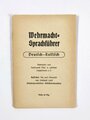 "Wehrmacht-Sprachführer Deutsch-Russisch", 48 Seiten, um 1940, 9,5 x 14 cm, gebraucht, diverse Blätter lose