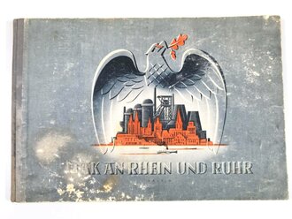 "Flak an Rhein und Ruhr", hrsg. v. Luftgaukommando VI / Münster i. W. Wehrbetreuung 1942", Drucke der Werke von Harald Seiler, 63 Seiten, 21 x 30 cm, gebraucht