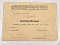 Reichsstelle für Lederwirtschaft, "Ermächtigungsschein für die Erteilung eines Bezugsscheins für 1 Paar Arbeitsschuhe mit Holzsohle", Berlin, 1. Juli 1941, DIN A5, gebraucht