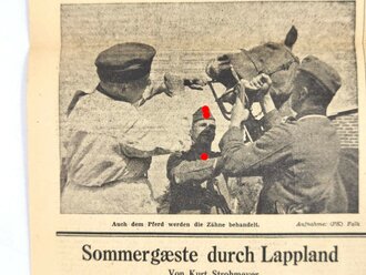 "Feldzeitung der Armee an der Schelde - Somme - Seine", Titelblatt: "Die sowjetrussische Wehrmacht war zum Angriff gegen Mitteleuropa bereit", Nr. 296, Lille, 28. Juni 1941,  hrsg. v. d. Propagandakompanie, gefaltet, gebraucht