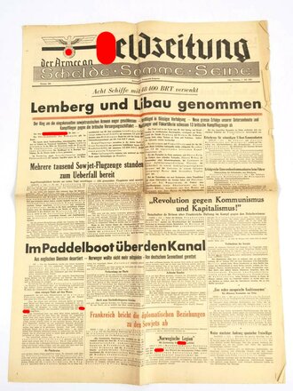 "Feldzeitung der Armee an der Schelde - Somme -...