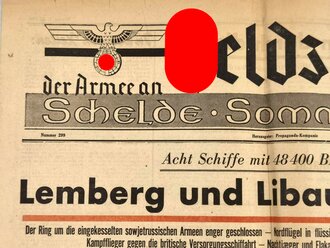 "Feldzeitung der Armee an der Schelde - Somme -...