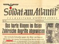 "Soldat am Atlantik - Feldzeitung unserer Armee", Titelblatt: "Das harte Ringen im Osten/Montecassino", Folge 535, unverkäuflich, 17. Februar 1944, gefaltet, gebraucht