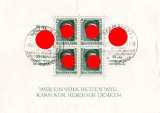 KDF, Ganzsache "Wer ein Volk Retten Will kann nur heroisch denken", 3.9.1937, ungelaufen