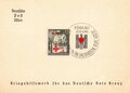 Deutsches Rotes Kreuz/Kriegshilfswerk/Generalgouvernement, 4 Gedenkblätter/Ganzsachen mit Umschlag: Krakau/Lublin/Warschau/Radom 17./18.8.1940", Deutsche Post Osten, ungelaufen, neuwertiger Zustand