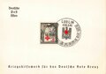 Deutsches Rotes Kreuz/Kriegshilfswerk/Generalgouvernement, 4 Gedenkblätter/Ganzsachen mit Umschlag: Krakau/Lublin/Warschau/Radom 17./18.8.1940", Deutsche Post Osten, ungelaufen, neuwertiger Zustand