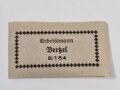 Reichsarbeitsdienst , Wäscheetikett für einen Arbeitsmann, ca. 3,5 x 6 cm, gummiertes Papier