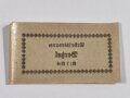 Reichsarbeitsdienst , Wäscheetikett für einen Arbeitsmann, ca. 3,5 x 6 cm, gummiertes Papier