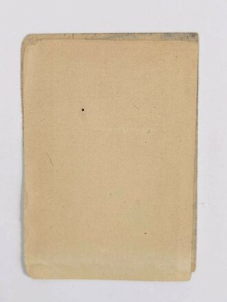 "Malaria-Merkblatt für Soldaten", 9. März 1942, hrsg. v. der Heeres Sanitätsinspektion, DIN A7, gebraucht, Blätter z.T. lose und eingerissen