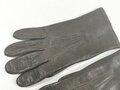 Paar Handschuhe für Offiziere aus braunem, weichen Leder, leicht getragenes Paar