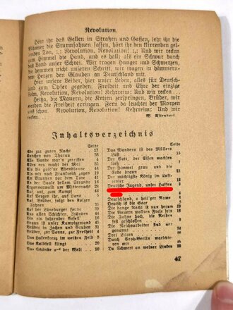 "Das deutsche Volk singt! - 100 gesammelte Lieder", DIN A5, 48 Seiten