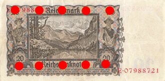 Reichsbanknote 20 Reichsmark 1939