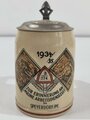 Erinnerungskrug 0,5 Liter " Zur Erinnerung a.m. Arbeitsdienstzeit in Speyerdorf/Pf 1934/35. Unbeschädigt, gebraucht