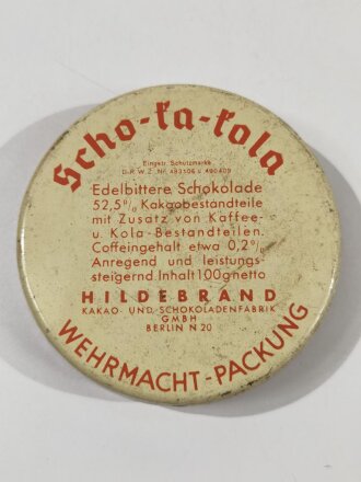 Scho-ka-kola Dose Wehrmacht Packung datiert 1941