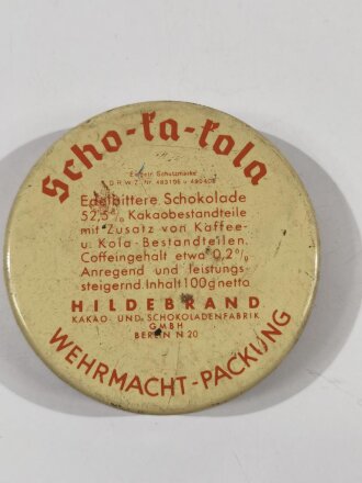 Scho-ka-kola Dose Wehrmacht Packung datiert 1941