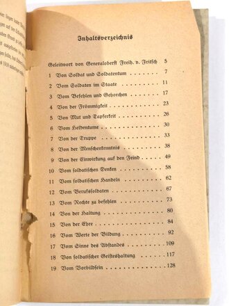 "Die Weisheit des Soldaten", datiert 1937, DIN A5, 135 Seiten