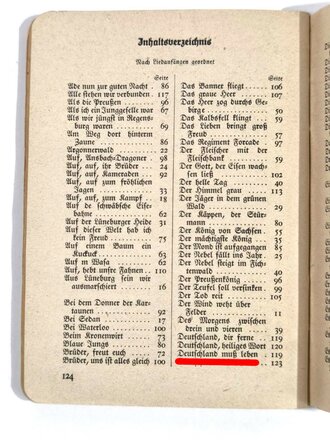 "Morgen marschieren wir - Liederbuch der deutschen Soldaten", OKW, 1939, 128 Seiten, DIN A6, gebraucht