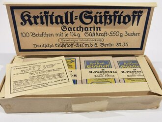 100 Briefchen "Kristall Süßstoff Saccarin" in der originalen Umverpackung