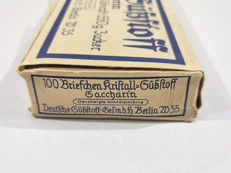 100 Briefchen "Kristall Süßstoff Saccarin" in der originalen Umverpackung