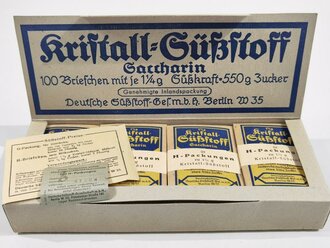 100 Briefchen "Kristall Süßstoff Saccarin" in der originalen Umverpackung