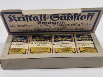 100 Briefchen "Kristall Süßstoff Saccarin" in der originalen Umverpackung