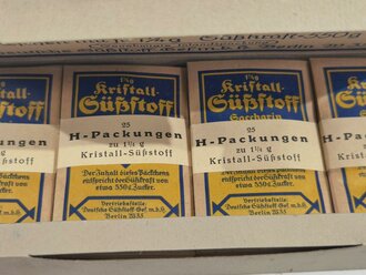 100 Briefchen "Kristall Süßstoff Saccarin" in der originalen Umverpackung