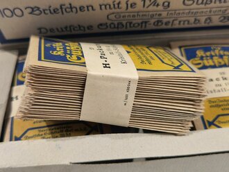 100 Briefchen "Kristall Süßstoff Saccarin" in der originalen Umverpackung