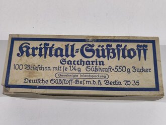 100 Briefchen "Kristall Süßstoff Saccarin" in der originalen Umverpackung